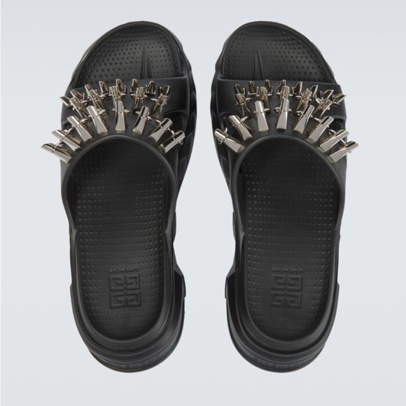 Givenchy Marshmallow Stud Embellished Slides Sandals in Black US 9.5, EU 40 - Picture 2 of 15